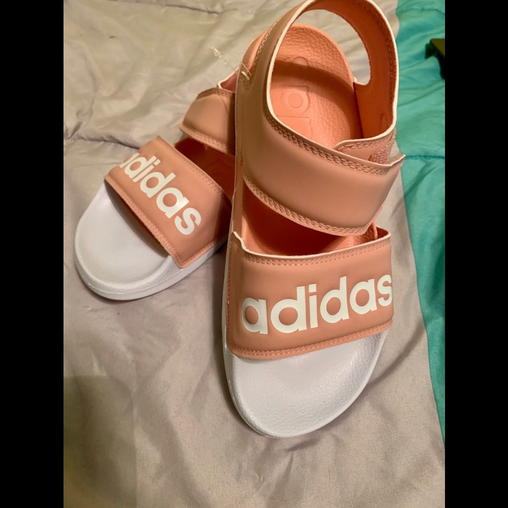 Dust Pink Adidas Adilette Sandals Size 6 Womens